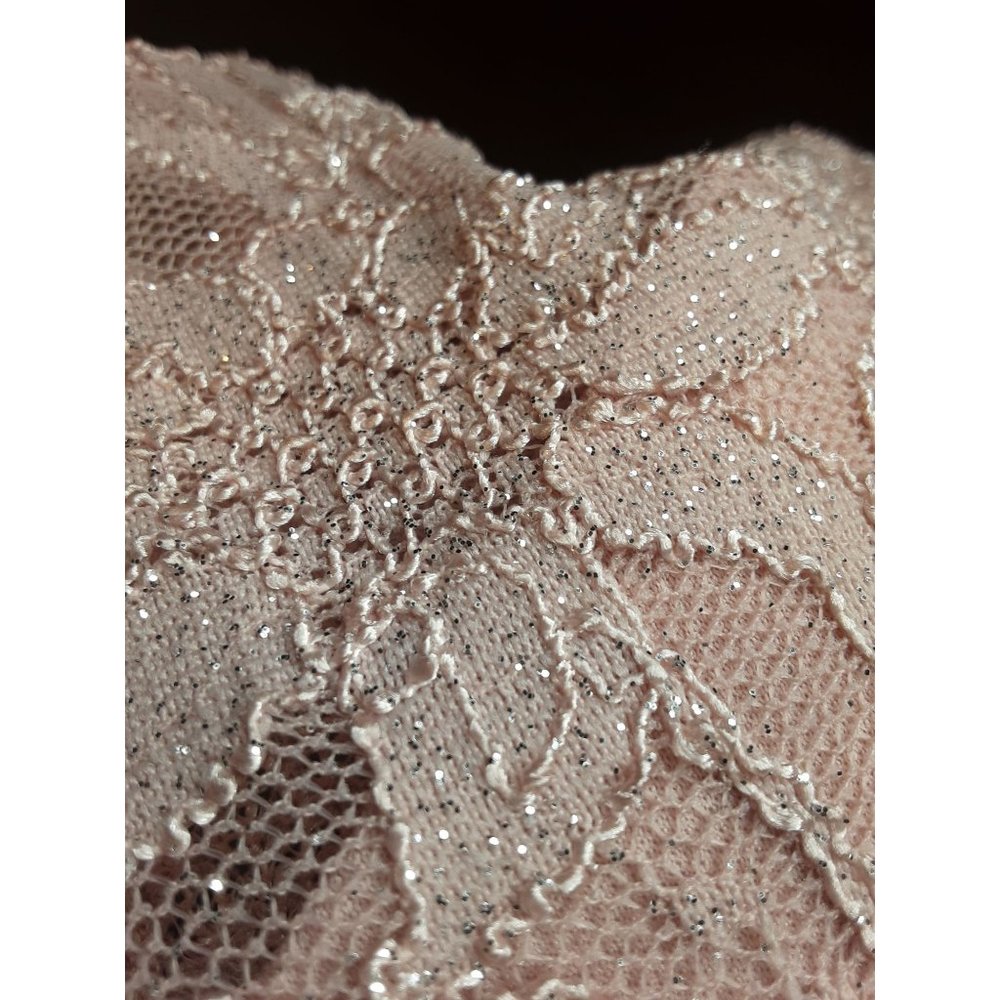 City Studio Lace Glitter Crop Form Fitting Top Only Juniors  Size 0 - Picture 9 of 10